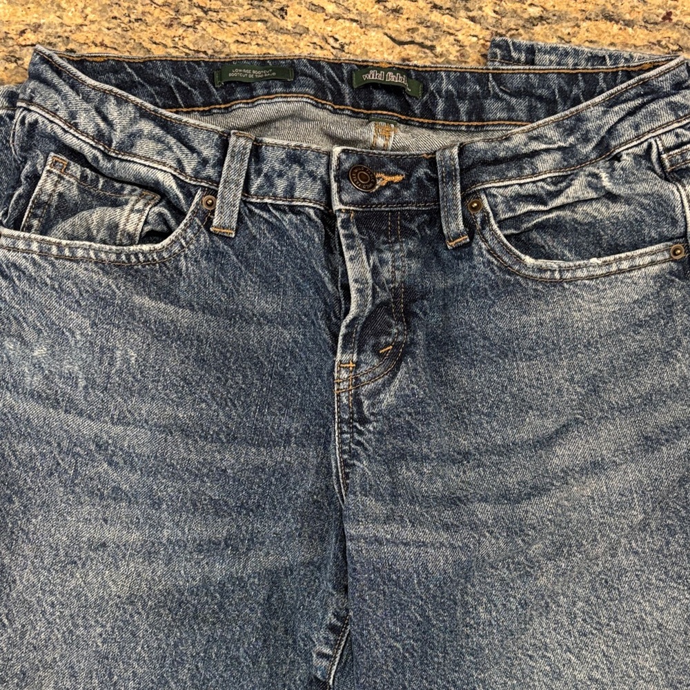 wild fable Low Rise Bootcut Jeans Y2K Acid Wash Stretch Denim - Picture 3 of 8